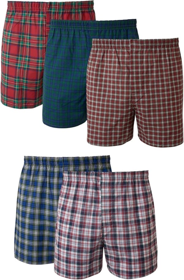 Hanes Men's Tagless Boxer Briefs, Exposed Waistband, Multi-Pack