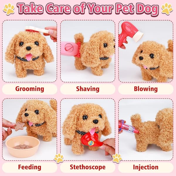 Kids' Veterinarian Playset with Interactive Puppy Toy & Accessories