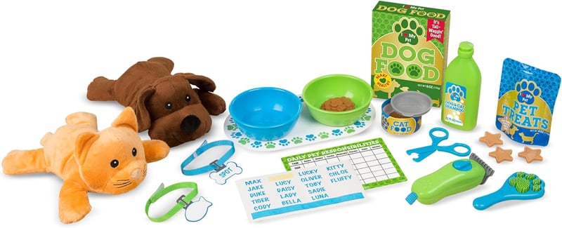 Kids' Pet Care Play Set - Feeding & Grooming Vet Toy