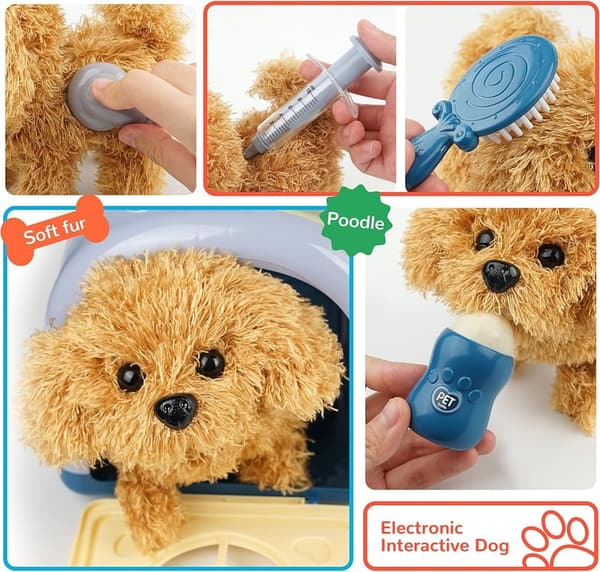 Kids' Veterinarian Playset with Interactive Dog & Cage