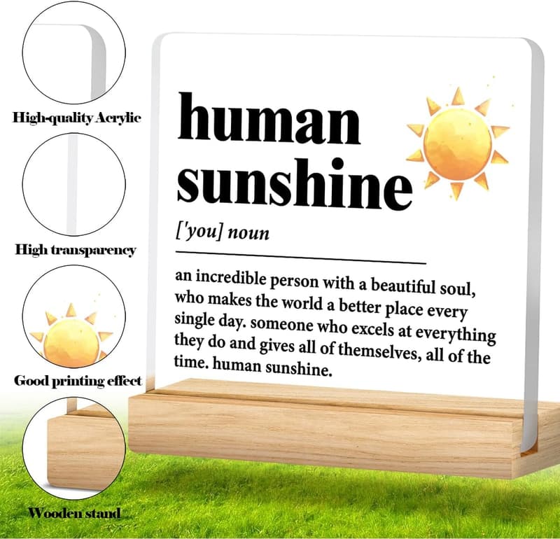 Employee Appreciation Acrylic Desk Sign for Coworkers & Leaders