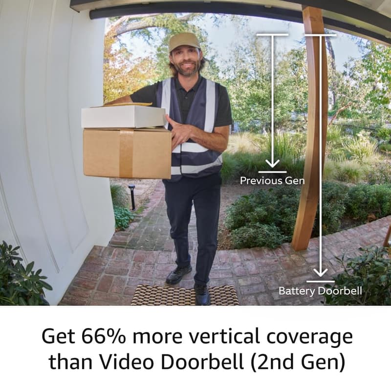 Ring Battery Doorbell with HD Video, Two-Way Talk & Alerts