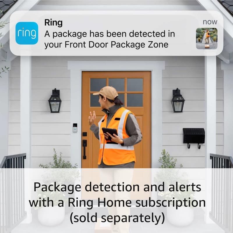 Ring Battery Doorbell with HD Video, Two-Way Talk & Alerts