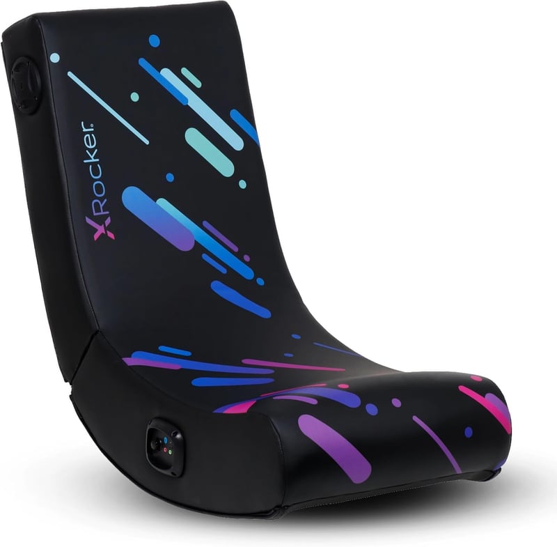 Gaming Floor Rocker Chair with Built-in Speakers for Teens