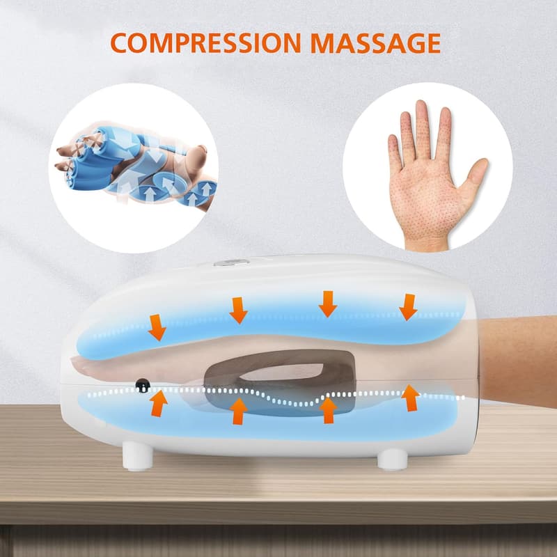 Cordless Hand Massager with Heat & Vibration - Rechargeable Gift