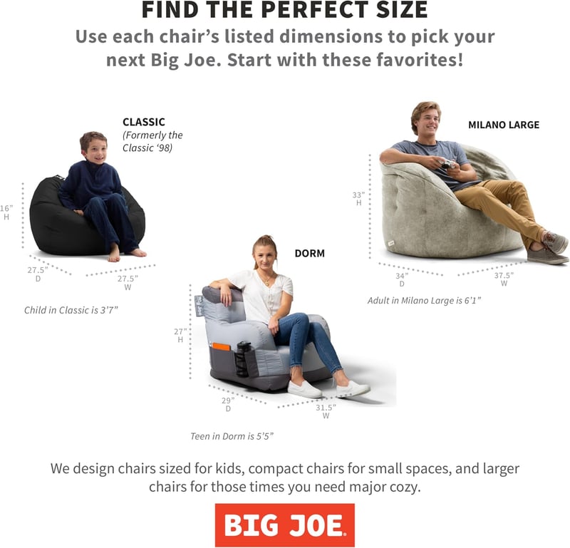 Black Roma Bean Bag Chair, 3ft Durable Smartmax Fabric