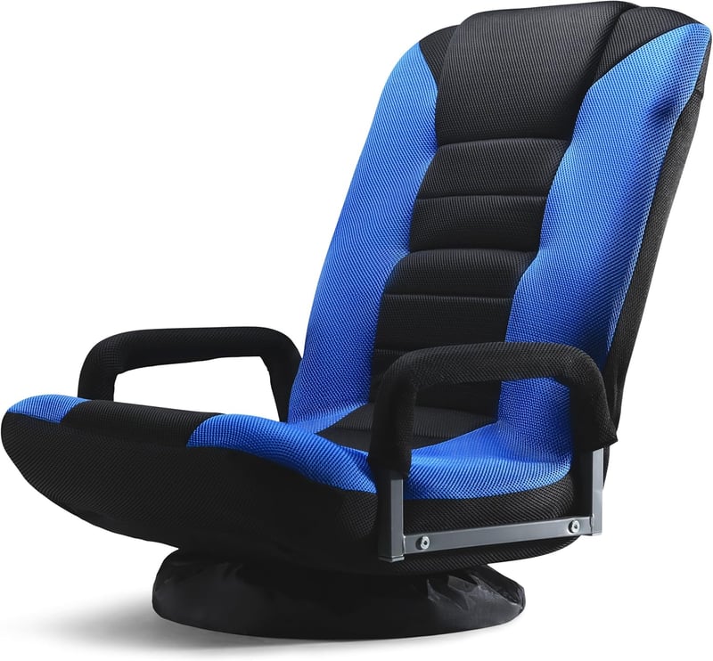 Adjustable Swivel Gaming Floor Chair with Lumbar Support