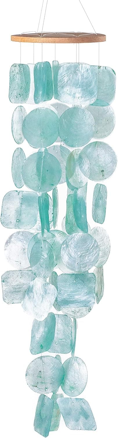 Sea Glass Wind Chimes - Outdoor Decor Gift for Mom