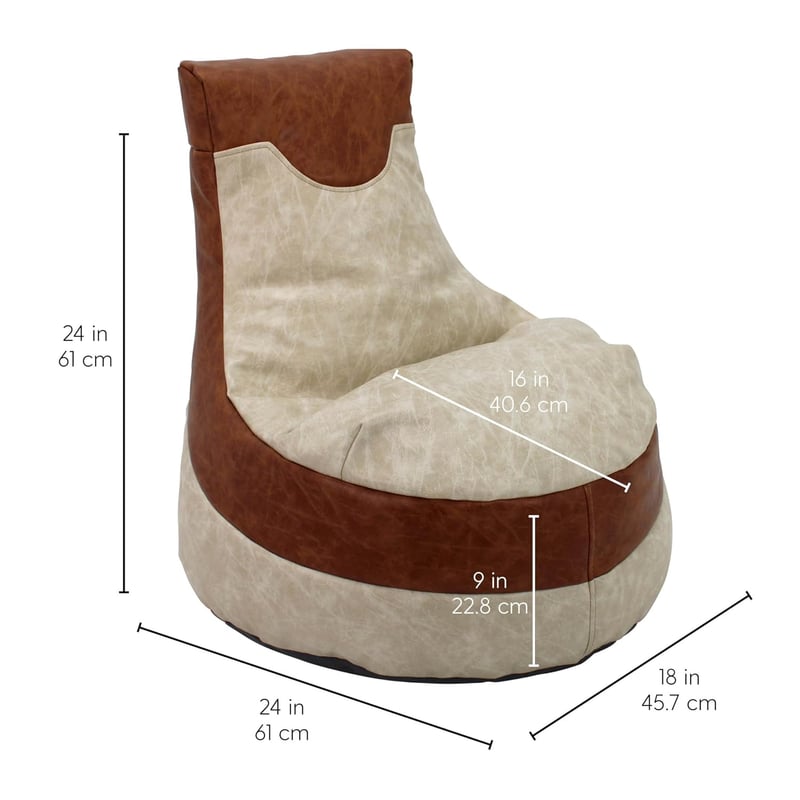 Kids' Rustic Gamer Bean Bag Chair - Comfy Flexible Seating
