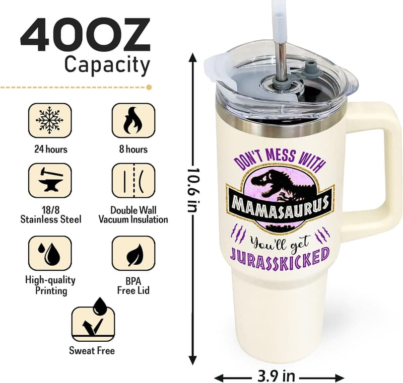 Birthday Gift for Mom - Personalized 40 oz Tumbler