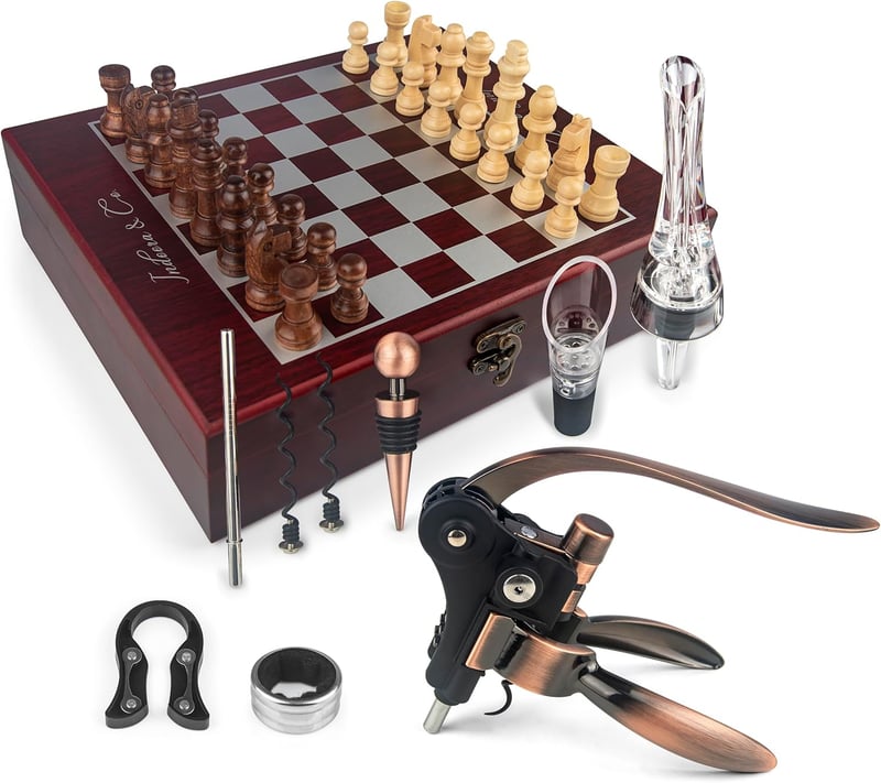 Luxury Stainless Steel Wine Accessory Set for Men’s Birthday