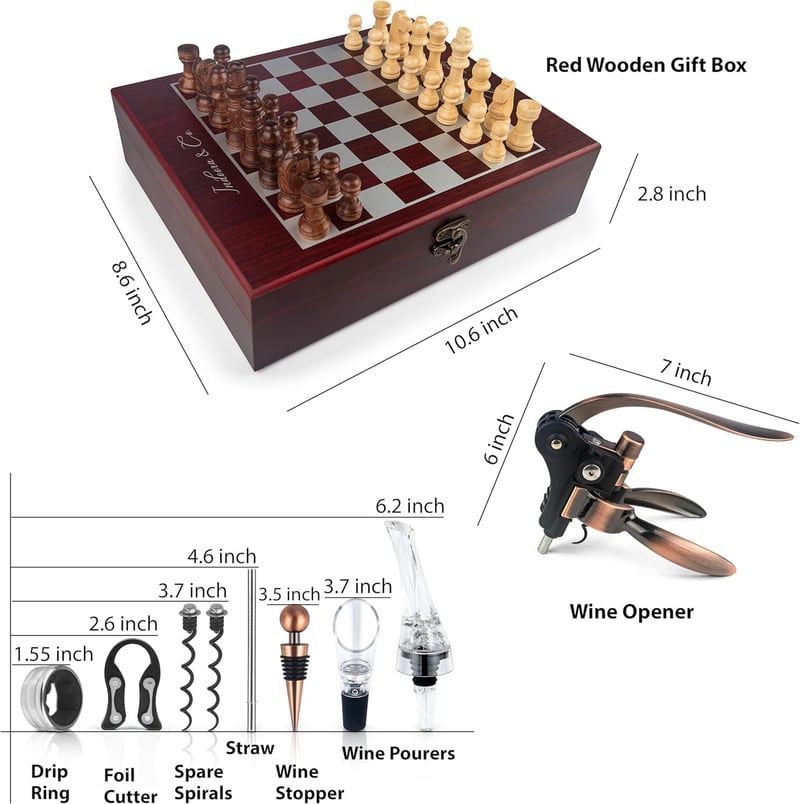 Luxury Stainless Steel Wine Accessory Set for Men’s Birthday