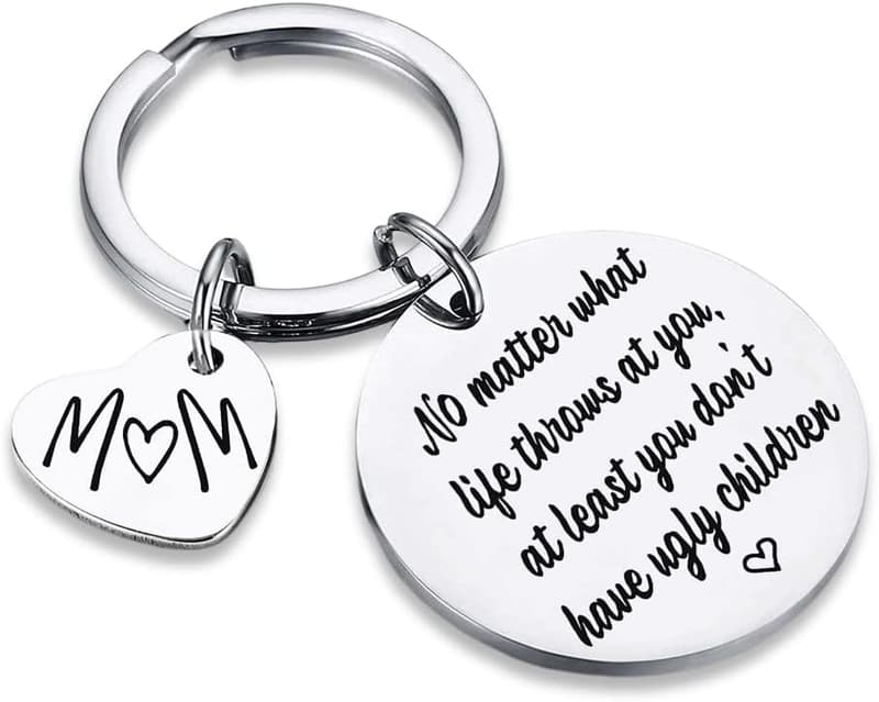 Engraved Keychain for Mom – Funny Birthday & Mother's Day Gift