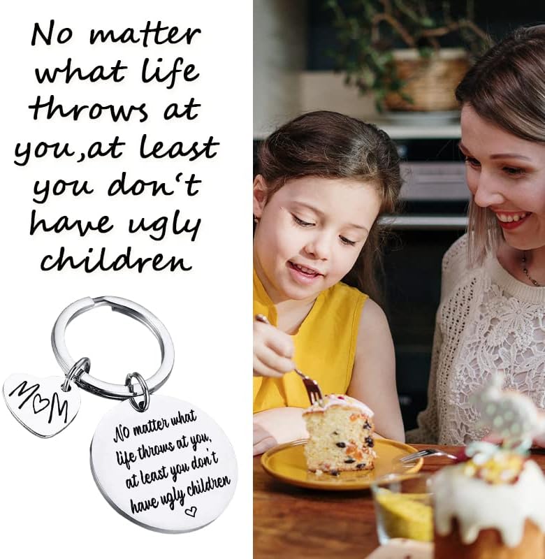 Engraved Keychain for Mom – Funny Birthday & Mother's Day Gift