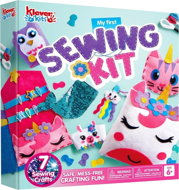 Kids' Felt Sewing Kit - 7 Easy DIY Projects for Ages 6+