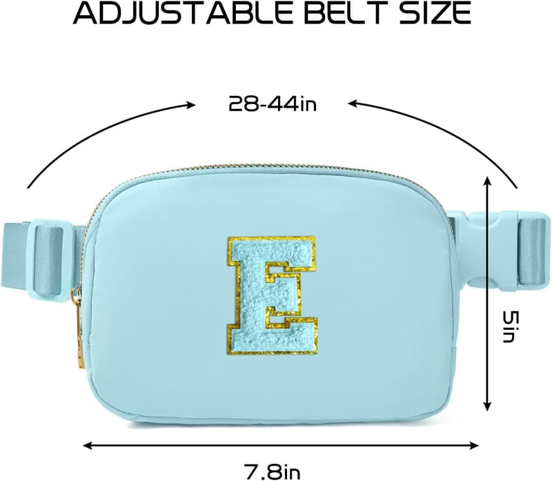 Personalized Initial Letter Belt Bag for Girls' Birthdays
