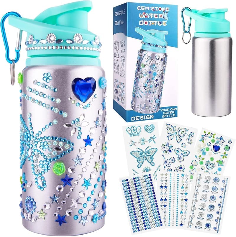 DIY Water Bottle Kit for Girls - Fun Arts & Crafts Birthday Gift