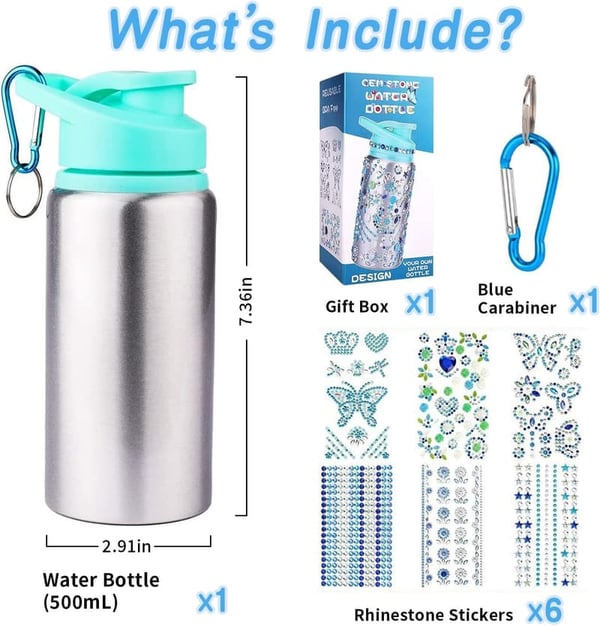 DIY Water Bottle Kit for Girls - Fun Arts & Crafts Birthday Gift