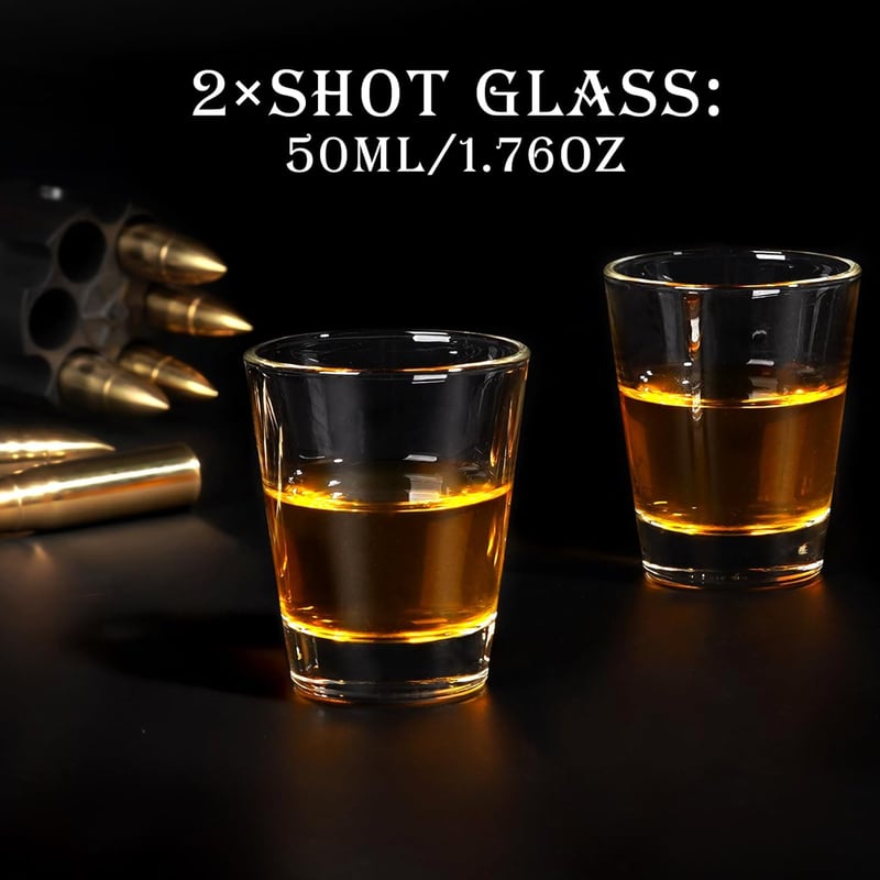 Whiskey Decanter Set with 2 Glasses – Perfect Gift for Dad
