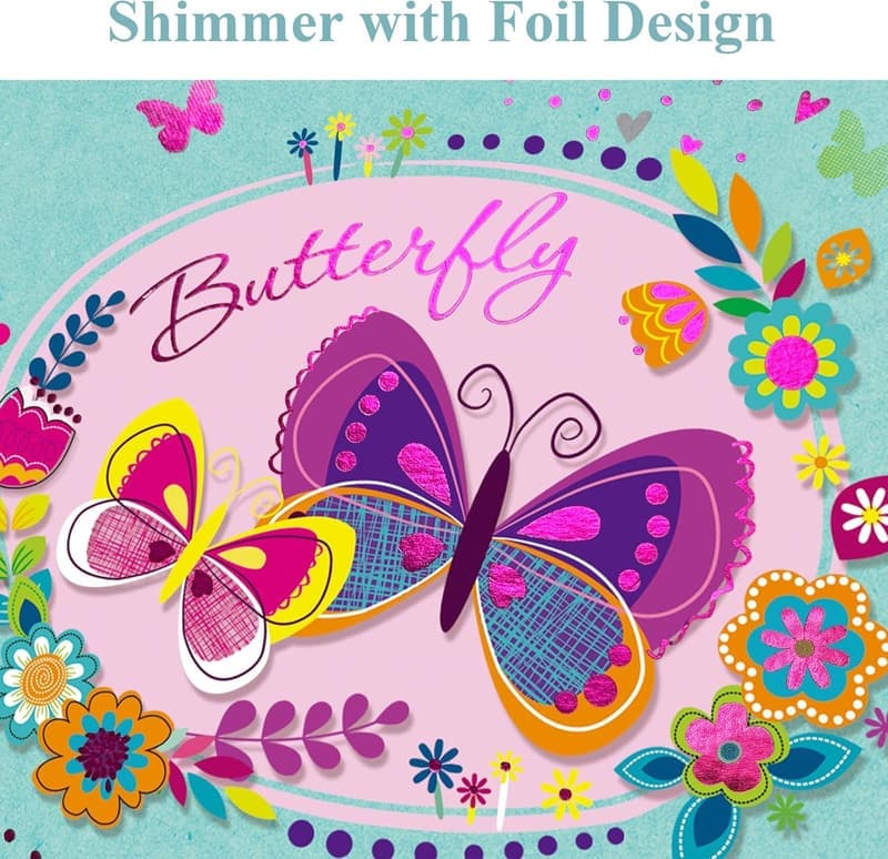 Butterfly Journal for Girls - Hardcover Lined Diary with Pen