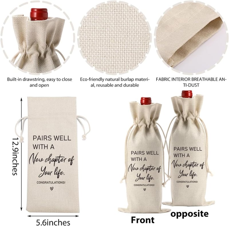 Farewell Wine Bag Gift for Friends and Coworkers