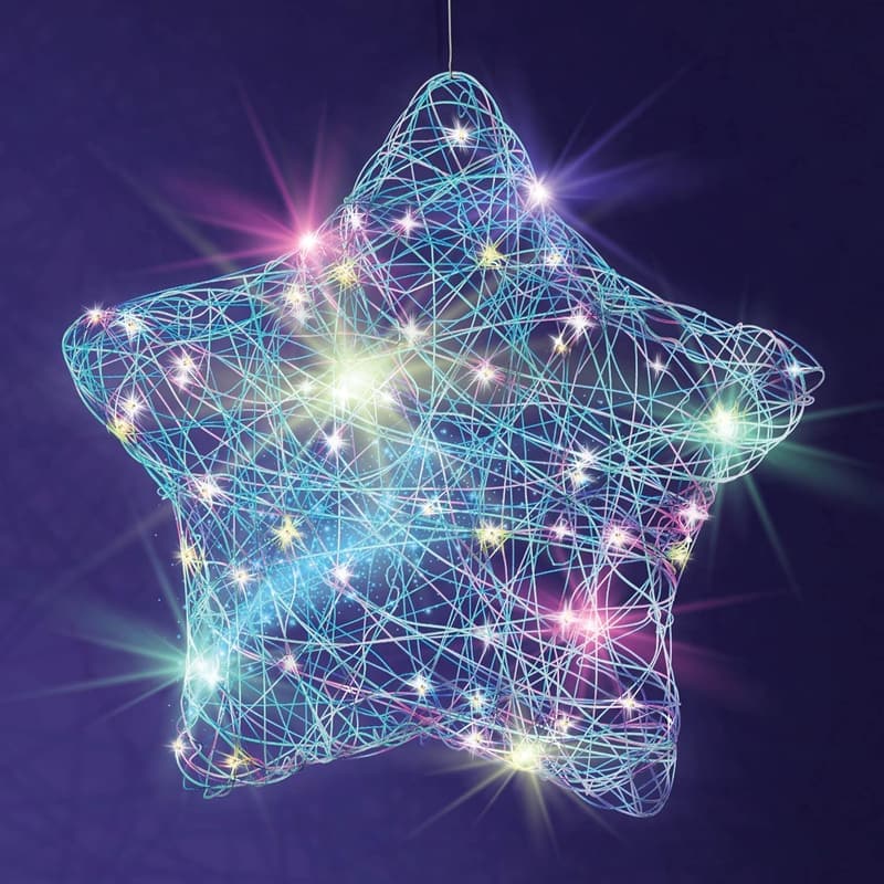 Star Lantern String Art Kit for Kids Ages 8-12 with 20 LEDs