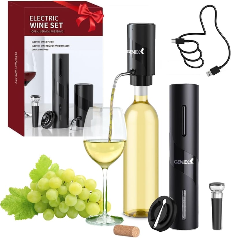 Electric Wine Set | Automatic Corkscrew & Dispenser for Mother's Day