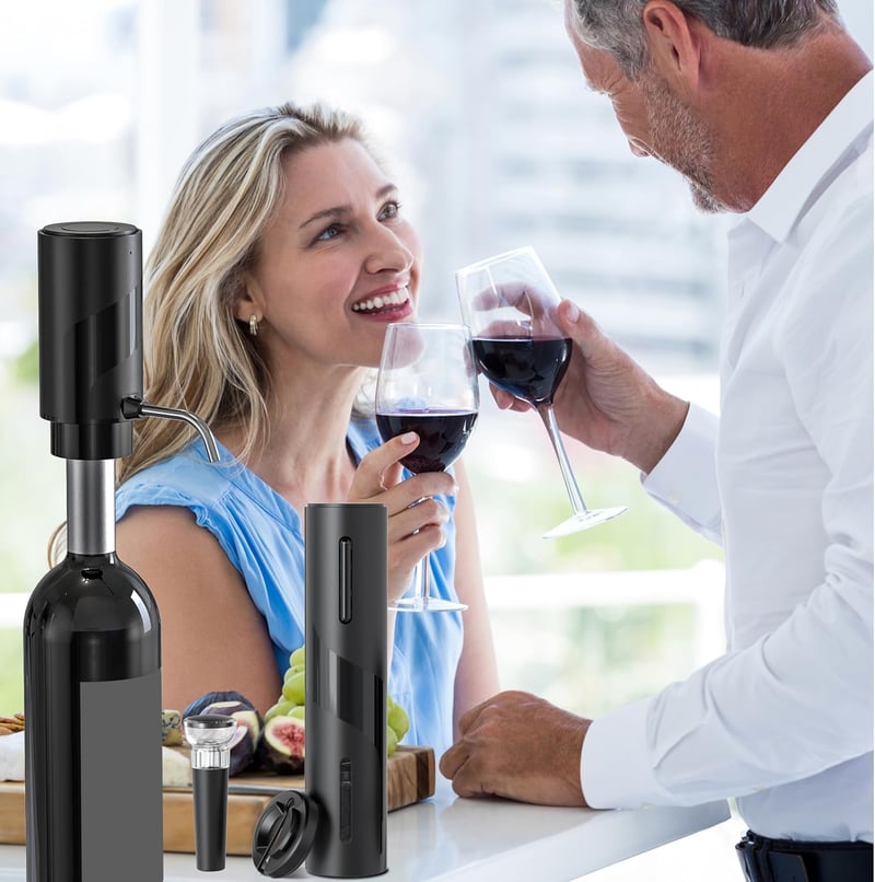 Electric Wine Set | Automatic Corkscrew & Dispenser for Mother's Day