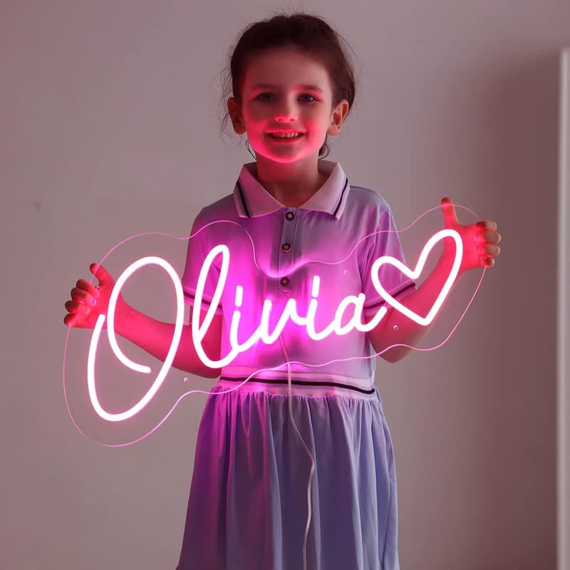 Custom Neon Name Sign for Birthday Room Decor