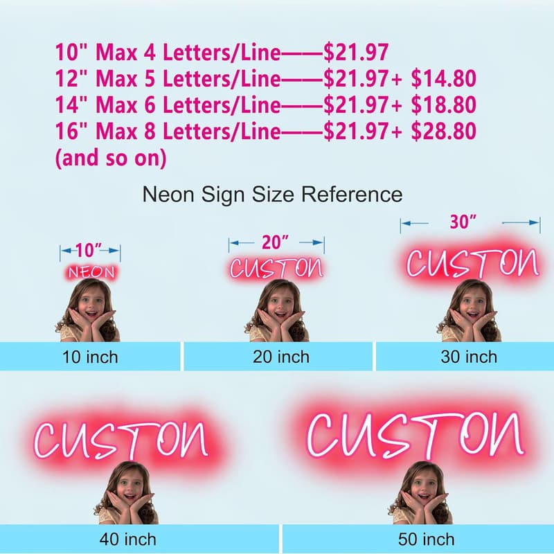 Custom Neon Name Sign for Birthday Room Decor