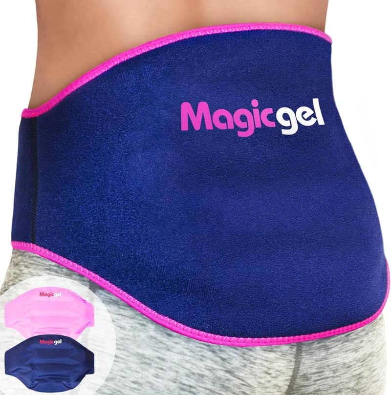 Back Pain Relief Gel Ice Pack - Reusable Hot/Cold Wrap (2 Pack)