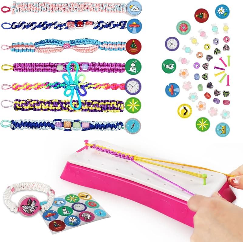 Girls' DIY Friendship Bracelet Kit - Craft Activity for Ages 6-12