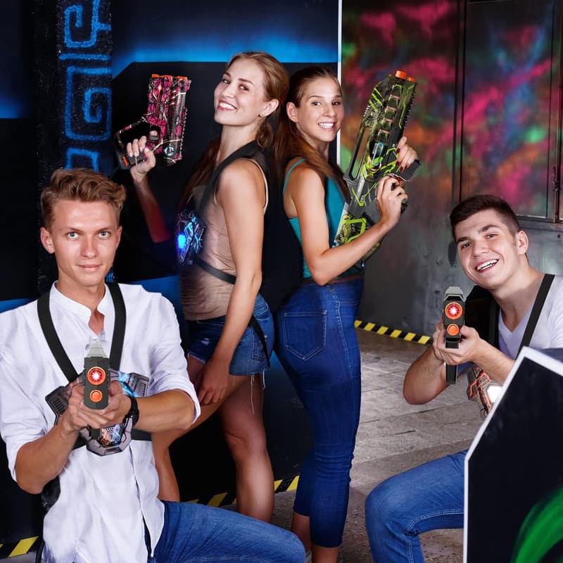 Outdoor Laser Tag Set with Guns and Vests for Kids 8+