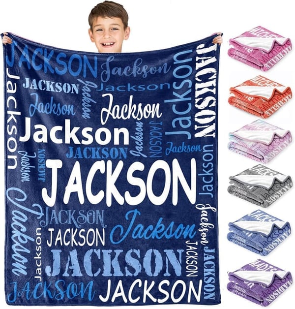 Personalized Flannel Blanket Gift for Teen Boys