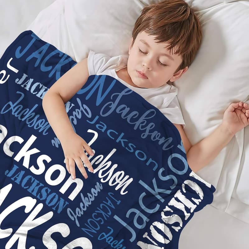 Personalized Flannel Blanket Gift for Teen Boys
