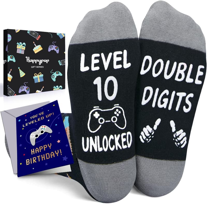 Birthday Socks for Kids 8-12 with Greeting Card