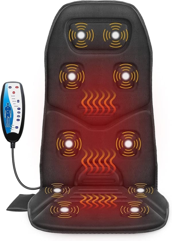 Massage Seat Cushion with Heat & 10 Motors for Office/Home