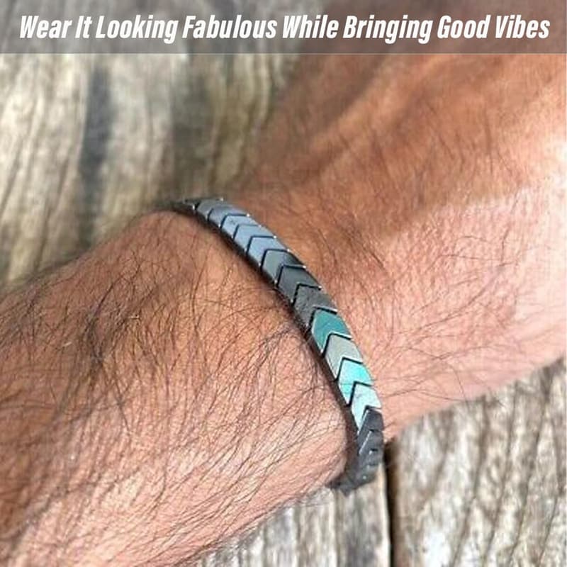 Men's Hematite Bracelet - Graduation & Birthday Gift for Teens