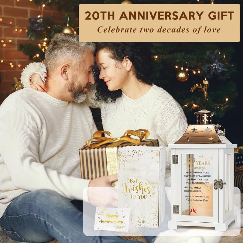 20th Anniversary Lantern Gift for Couples, Unique Keepsake Decor