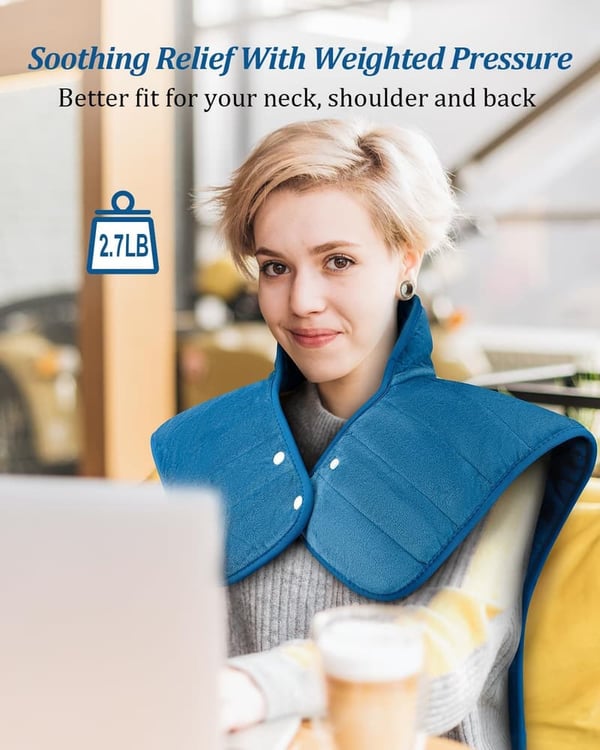 Heating Pad for Neck, Shoulders & Back - Dad Gift for Father's Day
