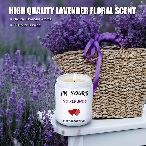 Wife's Romantic Candle Gift for Anniversary or Valentine's Day