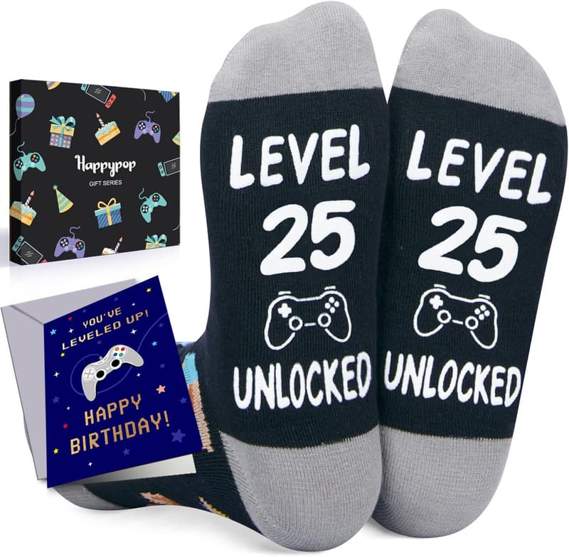 25th Birthday Gift Socks for Women & Men