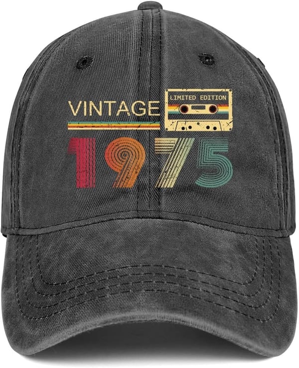 50th Birthday Vintage Baseball Cap for Men & Women