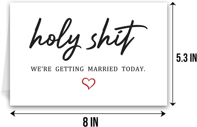 Wedding Day Card for Couples - Funny Vows Greeting Card