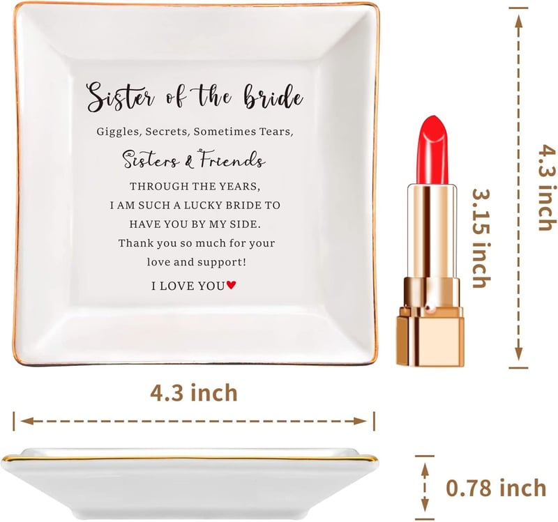 Sister of the Bride Ceramic Ring Dish - Wedding Gift