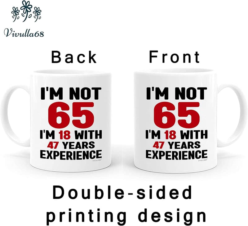 65th Birthday Mug Gift for Men and Women