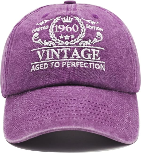 65th Birthday Adjustable Embroidered Baseball Cap