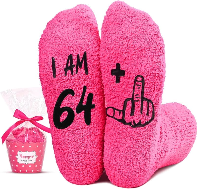 65th & 70th Birthday Socks for Women - Fun Gift Idea