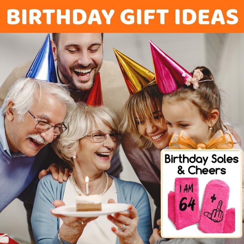 65th & 70th Birthday Socks for Women - Fun Gift Idea