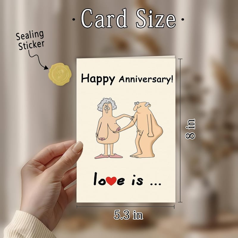 Funny Anniversary Card for Couples - Happy Wedding Day Card